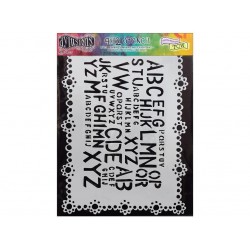 Dylusions Stencil Letter Jumble 9x12 by Crafters Workshop *